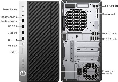 HP ProDesk 600 G3 Mini Tower Desk top PC i5-7500 Up to 3.80GHz 16GB RAM 512GB SSD + 1TB HDD HDMI Built in Wi-Fi & BT DVD-RW Dual Monitor Support Wireless Keyboard & Mouse Windows 11 (Renewed) in Saudi Arabia