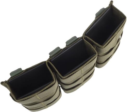 MOLLE Triple 7.62mm Magazine Pouch, Mag Carrier Holder Pocket Storage for Tactical in Kuwait