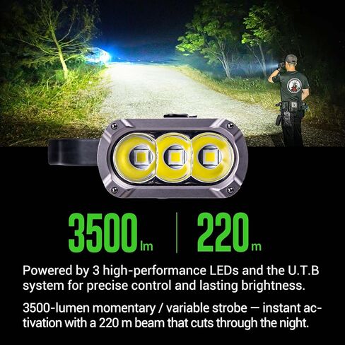 مصباح يدوي تكتيكي NEXTORCH TA70 EDC، مصباح يدوي مسطح قابل لإعادة الشحن، 3500 لومن تكتيكي/واجب ثنائي التبديل LED مصباح يدوي نحيف مع مشبك من الفولاذ المقاوم للصدأ للاستخدام في الهواء الطلق في حالات الطوارئ in Kuwait