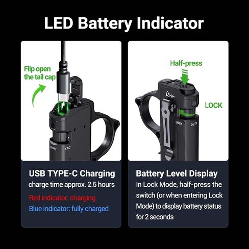 مصباح يدوي تكتيكي NEXTORCH TA70 EDC، مصباح يدوي مسطح قابل لإعادة الشحن، 3500 لومن تكتيكي/واجب ثنائي التبديل LED مصباح يدوي نحيف مع مشبك من الفولاذ المقاوم للصدأ للاستخدام في الهواء الطلق في حالات الطوارئ in Kuwait
