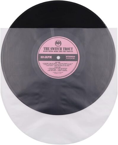 7-Inch Record Inner Sleeves (100 Packs) - Round Bottom Anti-Static Plastic Sleeves for 45 RPM Vinyl, Translucent HDPE Material in Saudi Arabia