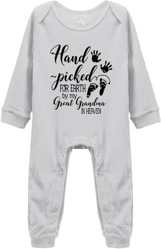 Hand Picked for Earth by My Great Grandma in Heaven Newborn Universal Short Sleeve Bodysuits in Saudi Arabia