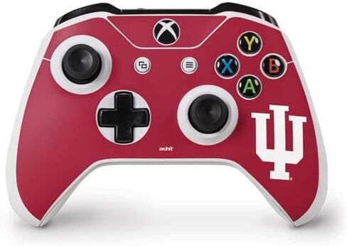 Skinit Decal Gaming Skin Compatible with Xbox One S Controller - Officially Licensed Indiana University IU Logo Design in Saudi Arabia