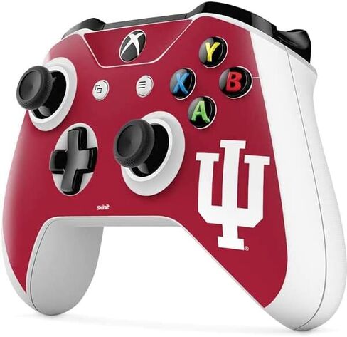 Skinit Decal Gaming Skin Compatible with Xbox One S Controller - Officially Licensed Indiana University IU Logo Design in Saudi Arabia