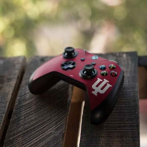 Skinit Decal Gaming Skin Compatible with Xbox One S Controller - Officially Licensed Indiana University IU Logo Design in Saudi Arabia