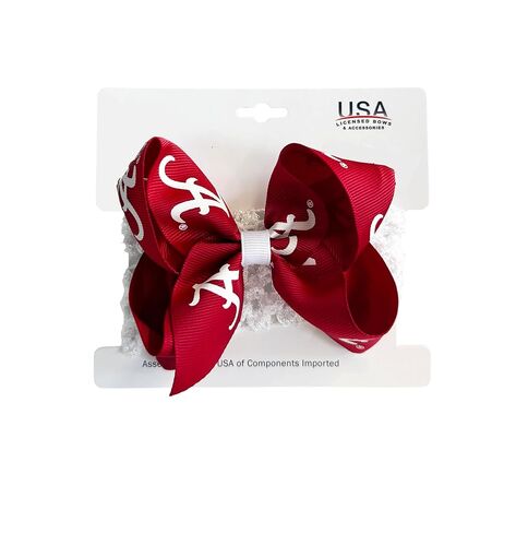 Alabama Crochet Headband With Junior Bow - One Size Fits All - Officially Licensed in Saudi Arabia