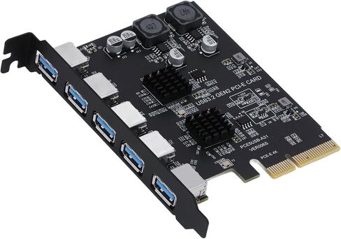 بطاقة توسيع ناقل الحركة SUNGOOYUE PCIe USB 3.2 5 عالية السرعة لـ ASM3142 بسرعة 10 جيجابت في الثانية in Kuwait