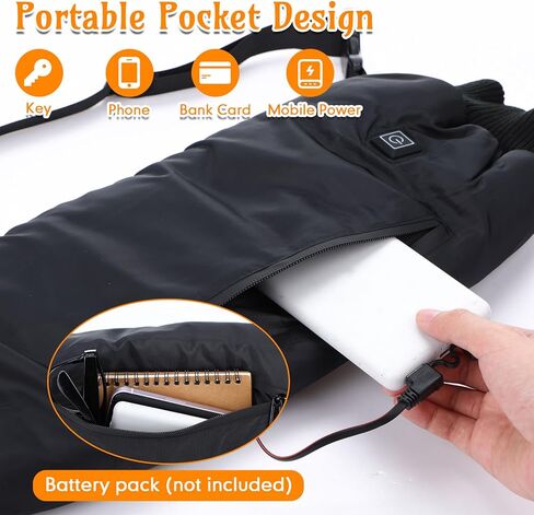 Mudder 1 أو 2 عبوة من كمامة لتدفئة اليد مع حزام قابل للتعديل، كمامة تسخين كهربائية تعمل بمنفذ USB مع 3 إعدادات لدرجة الحرارة لكرة القدم، والصيد، وصيد الأسماك، والتخييم، ولا يتضمن بنك الطاقة in Saudi Arabia