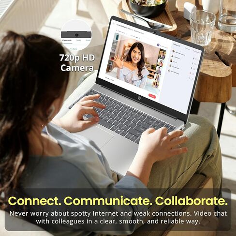 HP 15.6" HD Laptop, Intel i5-1334U, 16GB RAM, 1.5TB Storage (512GB SSD+1TB Docking Station Set), Intel UHD Graphics, Copilot, Full Size Keyboard, Wi-Fi 6, HD Camera, Windows 11 Home, Silver in Saudi Arabia