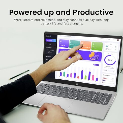 HP 15.6" HD Laptop, Intel i5-1334U, 16GB RAM, 1.5TB Storage (512GB SSD+1TB Docking Station Set), Intel UHD Graphics, Copilot, Full Size Keyboard, Wi-Fi 6, HD Camera, Windows 11 Home, Silver in Saudi Arabia