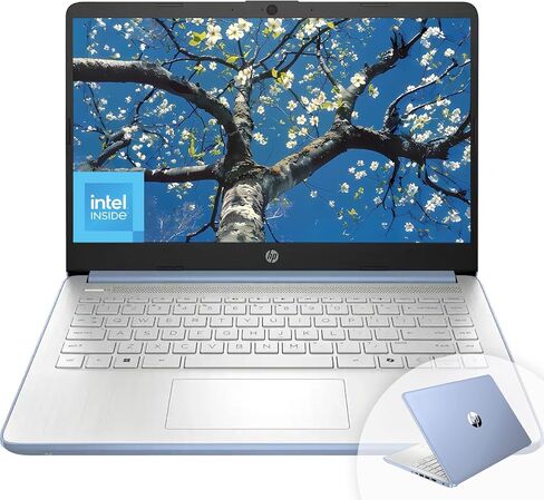HP 14" HD Student Business Laptop, Intel Quad-Core N150, 8GB RAM, 128GB UFS, 1 Year Office 365, Webcam, HDMI, Bluetooth, WiFi, Win 11 Pro, Slim Design, Willow Green in Saudi Arabia