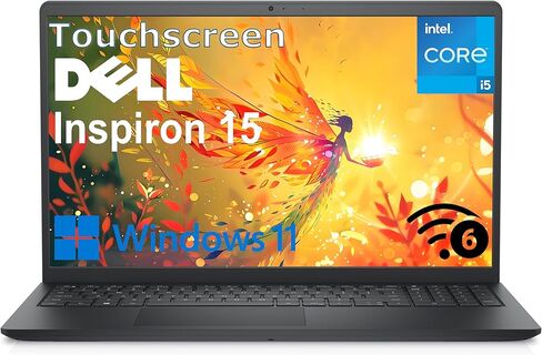 كمبيوتر محمول Dell Inspiron مقاس 15.6 بوصة FHD يعمل باللمس، الجيل الثالث عشر Intel 10-Core i5-1334U، ذاكرة وصول عشوائي DDR4 سعة 32 جيجابايت، 1 تيرابايت PCIe SSD، واي فاي 6، بلوتوث، نوع C، HDMI، أسود، Windows 11 Home in Saudi Arabia