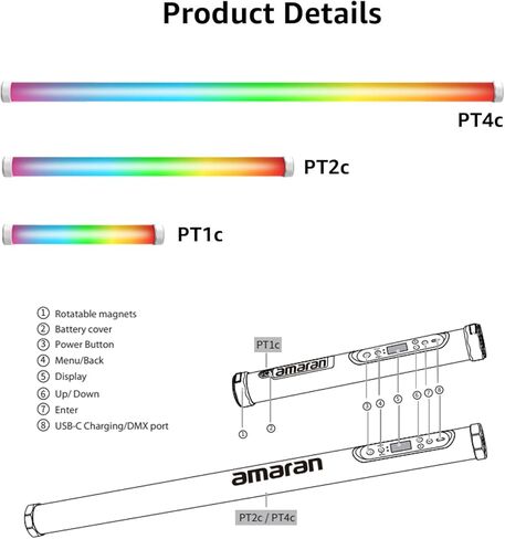 Aputure amaran PTC LED Tube Light Kit Video Light (amaran PT4c 2-Light Kit) in Saudi Arabia