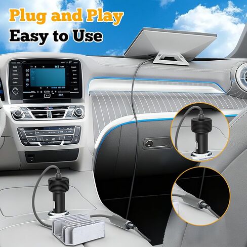 Power Adapter with Step Up Converter for Starlink Mini, 10V-28V to 30V 3.5A DC Boost with Converter Cigarette Lighter Plug, Portable Power Cable for Starlink Mini in RV/Truck/Boats in Saudi Arabia
