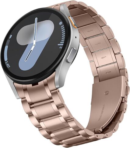 أحزمة HITZEE من الفولاذ المقاوم للصدأ بدون فجوة متوافقة مع ساعة Samsung Galaxy Watch 7/6/5/4/FE Band 40/44mm/Watch 6 Classic 43/47mm/Watch 5 Pro، حزام معدني لساعة Samsung مصمم للرجال/النساء، فضي ذهبي in Saudi Arabia