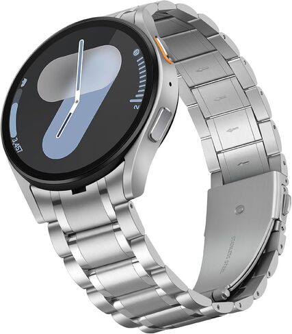 أحزمة HITZEE من الفولاذ المقاوم للصدأ بدون فجوة متوافقة مع ساعة Samsung Galaxy Watch 7/6/5/4/FE Band 40/44mm/Watch 6 Classic 43/47mm/Watch 5 Pro، حزام معدني لساعة Samsung مصمم للرجال/النساء، فضي ذهبي in Saudi Arabia