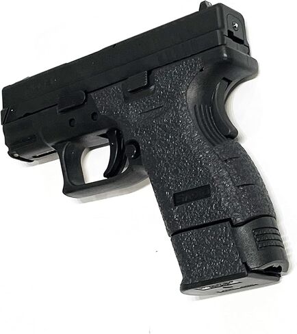 شريط قبضة مسدس Handleitgrips متوافق مع Springfield XD 9/40 Sub Compact - شريط قبضة مسدس مطاطي أسود مزخرف، سهل التركيب، أجزاء وإكسسوارات البندقية، مملوكة للمحاربين القدامى، صنع في الولايات المتحدة الأمريكية in Kuwait
