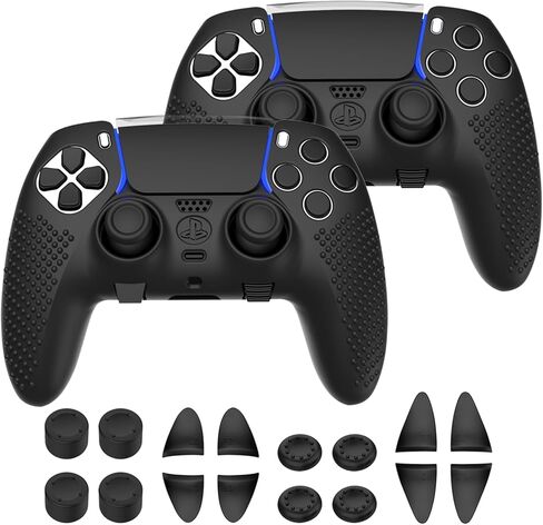غطاء مضاد للانزلاق لوحدة تحكم DualSense PS5، والملحقات بما في ذلك غطاء DualSense Edge، وأغطية الإبهام، وموسعات المشغلات، وملصقات لوحة اللمس in Kuwait