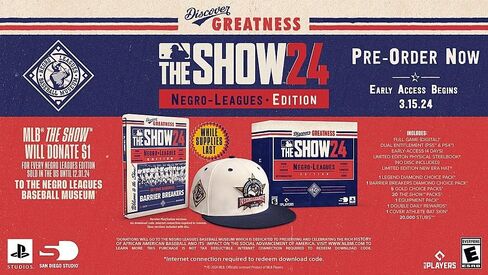MLB The Show 24: إصدار المجمع - إصدار Negro Leagues - استحقاق مزدوج لبلاي ستيشن 4 وبلاي ستيشن 5 in Saudi Arabia