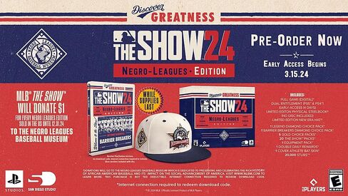 MLB The Show 24: إصدار المجمع - إصدار Negro Leagues - استحقاق مزدوج لبلاي ستيشن 4 وبلاي ستيشن 5 in Saudi Arabia