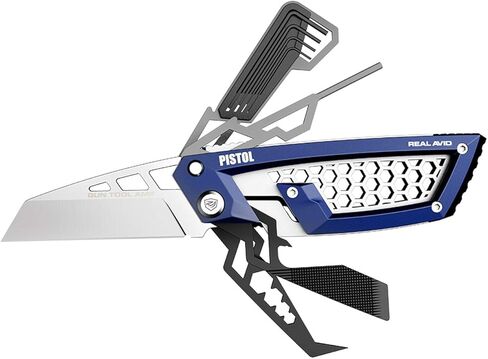 أداة Real Avid Gun Multitool لتصنيع المسدسات والمسدسات | أداة مسدس 24 في واحد مع مفك براغي ومجموعة لقم ومفاتيح صواميل ومفاتيح سداسية وثقب دبوس واختيار ومبرد وحافظة والمزيد للتنظيف والصيانة in Kuwait