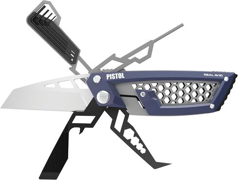 أداة Real Avid Gun Multitool لتصنيع المسدسات والمسدسات | أداة مسدس 24 في واحد مع مفك براغي ومجموعة لقم ومفاتيح صواميل ومفاتيح سداسية وثقب دبوس واختيار ومبرد وحافظة والمزيد للتنظيف والصيانة in Kuwait