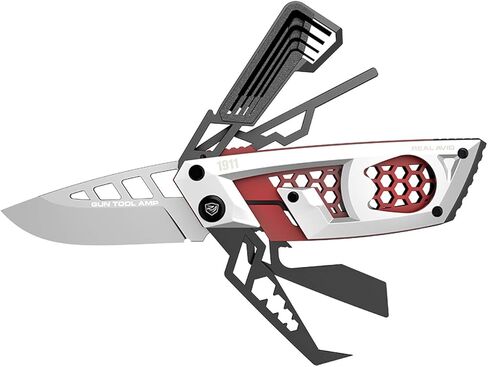 Real Avid Gun Multitool for Handgun & Pistol Gunsmithing | 24-in-One Gun Tool with Screwdriver, Bit Set, Nut Wrenches, Hex Keys, Pin Punch, Pick, File, Holster & More for Cleaning & Maintenance in Kuwait