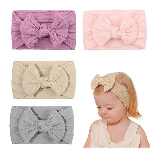 Baby Flower Headbands Baby Girls Nylon Soft Stretchy Hairbands Hair Accessories for Newborn Infant Toddlers Kids Baby Essentials in Saudi Arabia