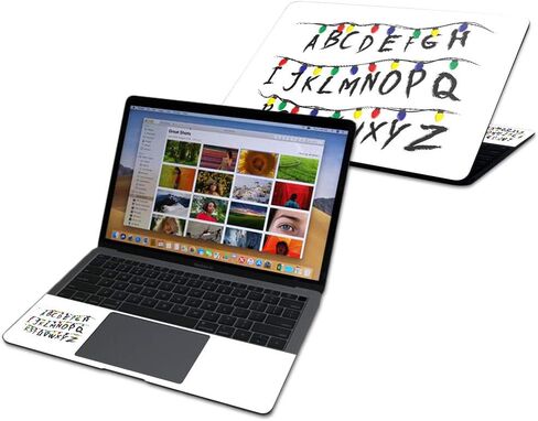 غلاف MightySkins متوافق مع Apple MacBook Air 13 بوصة (2020-2018) - حروف أبجدية غريبة | غطاء ملتف واقٍ وفريد ​​من نوعه من الفينيل | سهل التطبيق والإزالة وتغيير الأنماط | صنع في الولايات المتحدة الأمريكية in Kuwait