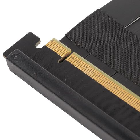 PUSOKEI PCIE 4.0 x16 كابل تمديد موسع، كابل تمديد بطاقة رسومات GPU مزدوج الجوانب عكسي 180 درجة لمنافذ PCI E لـ RX 7900 7800 7700 7600 7500، إلخ (أسود) in Saudi Arabia