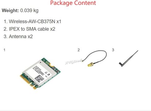 AW-CB375NF Dual-Band Wireless NIC 2.4G/5GHz Dual-Band WiFi 5 Bluetooth 5.0, RTL8822CE-CG Core @XYGStudy (Wireless-AW-CB375NF) in Saudi Arabia