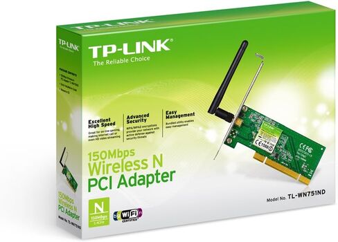 محول PCI لاسلكي بسرعة 150 ميجا بت في الثانية من تي بي لينك (TL-WN751ND) in Saudi Arabia
