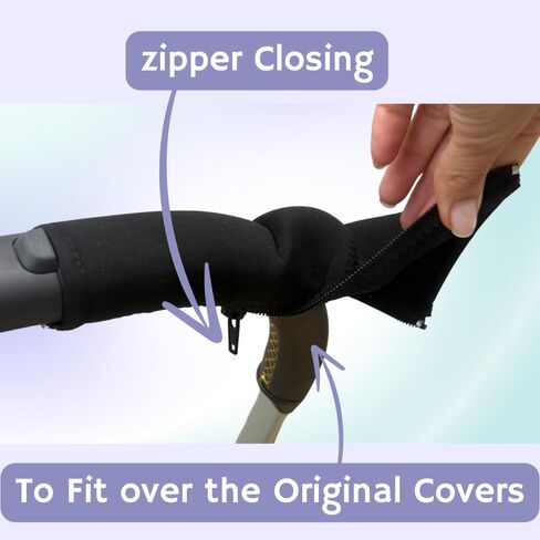 Neoprene Handlebar Covers Compatible with UPPAbaby Vista Strollers (2019-2020) V2, V3 – Protective, Soft Grip Sleeves in Saudi Arabia