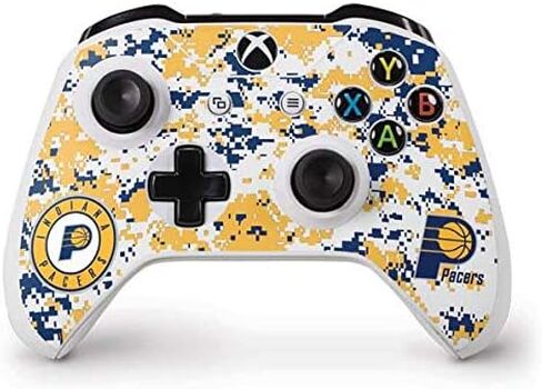 ملصق Skinit المخصص للألعاب متوافق مع وحدة تحكم Xbox One S - تصميم مرخص رسميًا من NBA Indiana Pacers Digi Camo in Saudi Arabia