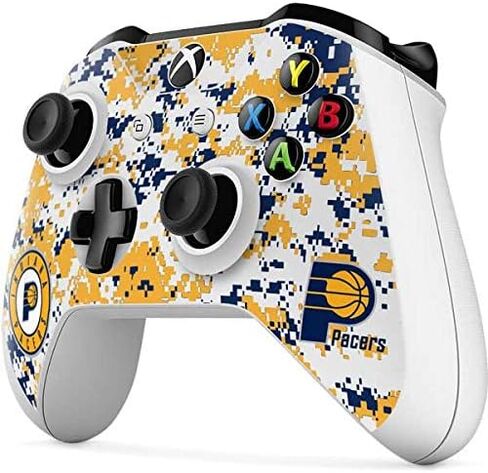 ملصق Skinit المخصص للألعاب متوافق مع وحدة تحكم Xbox One S - تصميم مرخص رسميًا من NBA Indiana Pacers Digi Camo in Saudi Arabia