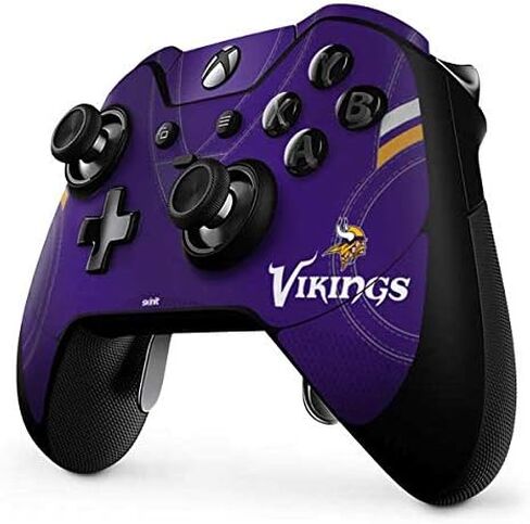 Skinit Decal Gaming Skin Compatible with Xbox One Elite Controller - Officially Licensed NFL Minnesota Vikings Team Jersey Design in Saudi Arabia