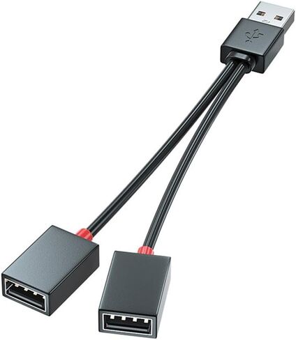 موزع USB للسيارة 1 في 2، سلك محول شحن USB 12 سم، كابل شاحن بلاستيكي متعدد الوظائف للهواتف الذكية وإمدادات الطاقة المحمولة واستخدام السيارة in Saudi Arabia