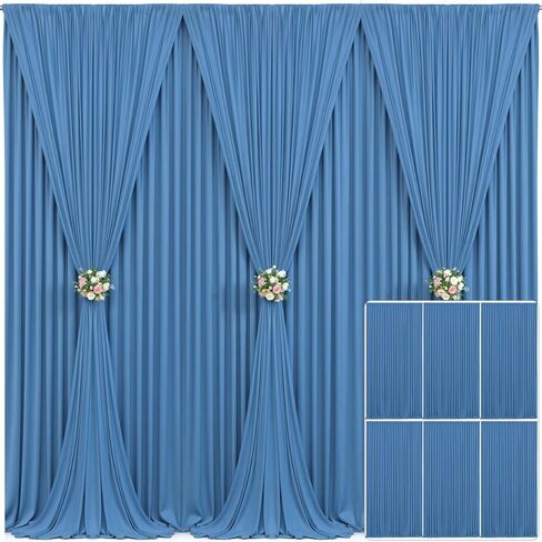 20ft x 10ft Wrinkle Free Blush Pink Backdrop Curtains for Wedding Parties Curtain Backdrop Photo Fabric Backdrop Drapes for Bridal Shower Photography Background Curtain 5ft(W) x 10ft(H), 4 Panels in Saudi Arabia