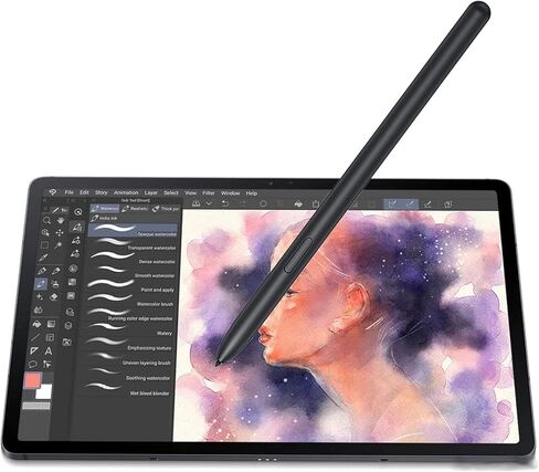 Galaxy Tab S7 FE S Pen Compatible with Samsung Galaxy Tab S7 FE SM-T730, SM-T733, SM-T736B Touch Pen + Tips/Nibs,Mystic Black in Saudi Arabia