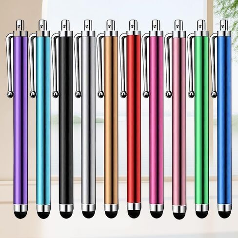 10-Pack Universal Stylus Pens for Touch Screens,Compatible with Tablets,Smartphones,and Other Capacitive Devices(Colorful) in Saudi Arabia