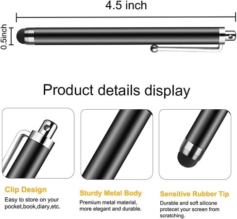 10-Pack Universal Stylus Pens for Touch Screens,Compatible with Tablets,Smartphones,and Other Capacitive Devices(Colorful) in Saudi Arabia