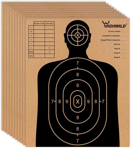 Highwild Paper Shooting Targets Silhouette Cardboard Targets for Shooting, Torso Paper Targets - ISPC/USPSA/IDPA in Saudi Arabia