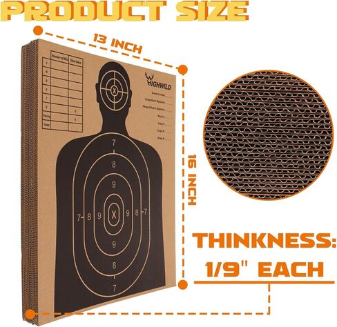 Highwild Paper Shooting Targets Silhouette Cardboard Targets for Shooting, Torso Paper Targets - ISPC/USPSA/IDPA in Saudi Arabia