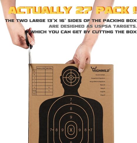 Highwild Paper Shooting Targets Silhouette Cardboard Targets for Shooting, Torso Paper Targets - ISPC/USPSA/IDPA in Saudi Arabia