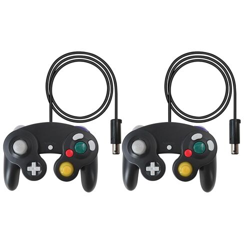 BGEHHCY قطعتان سلكيتان جديدتان لاستبدال وحدة تحكم GameCube المتوافقة مع وحدات تحكم Wii/NGC - قبضة محسنة - أسود in Kuwait