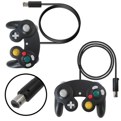 BGEHHCY قطعتان سلكيتان جديدتان لاستبدال وحدة تحكم GameCube المتوافقة مع وحدات تحكم Wii/NGC - قبضة محسنة - أسود in Kuwait