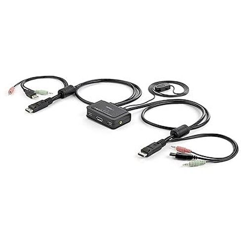 StarTech.com 2 Port USB DisplayPort Cable KVM Switch w/Audio and Remote Switch - USB Powered in Kuwait
