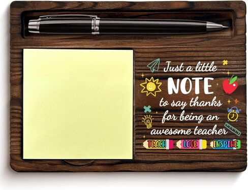 Teacher Appreciation Gifts for Women Men, Teachers Day Gift for Teacher Thank You for Helping Me Grow Sticky Note Holder for School Office Desk Decor in Saudi Arabia