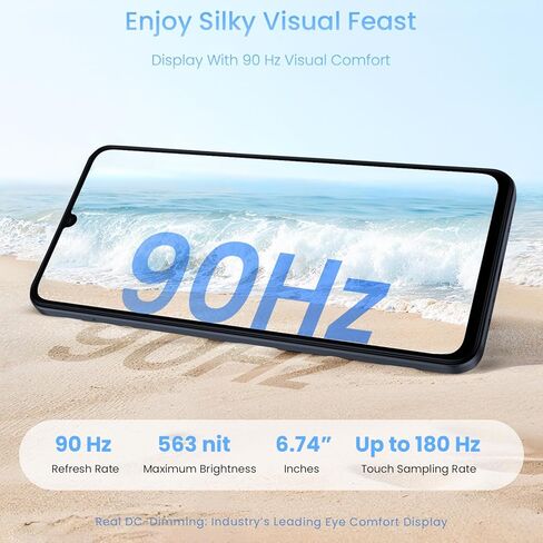 هاتف ذكي Realme Note 70T 4G 4+128 جيجابايت، شاشة 6.75 بوصة، أسود، شاشة 90 هرتز، بطارية 6000 مللي أمبير، كاميرا 32 ميجابكسل، معالج ثماني النواة قوي، حماية ArmorShell، IP54 in Saudi Arabia