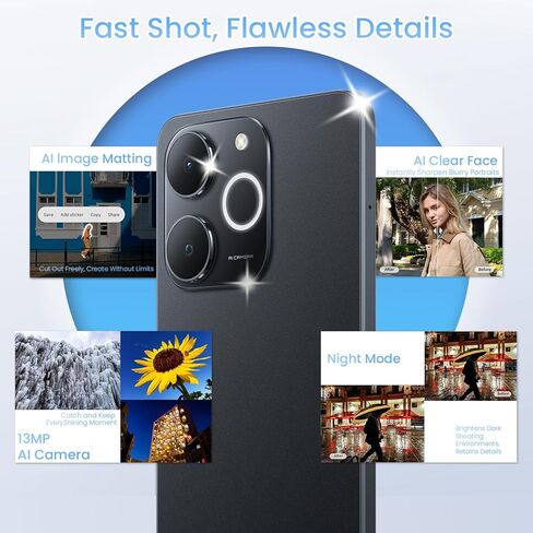 هاتف ذكي Realme Note 70T 4G 4+128 جيجابايت، شاشة 6.75 بوصة، أسود، شاشة 90 هرتز، بطارية 6000 مللي أمبير، كاميرا 32 ميجابكسل، معالج ثماني النواة قوي، حماية ArmorShell، IP54 in Saudi Arabia